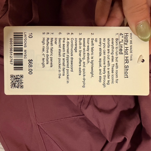 lululemon athletica Hotty Hot 4” Women's Plum Athletic Shorts - Picture 2 of 4